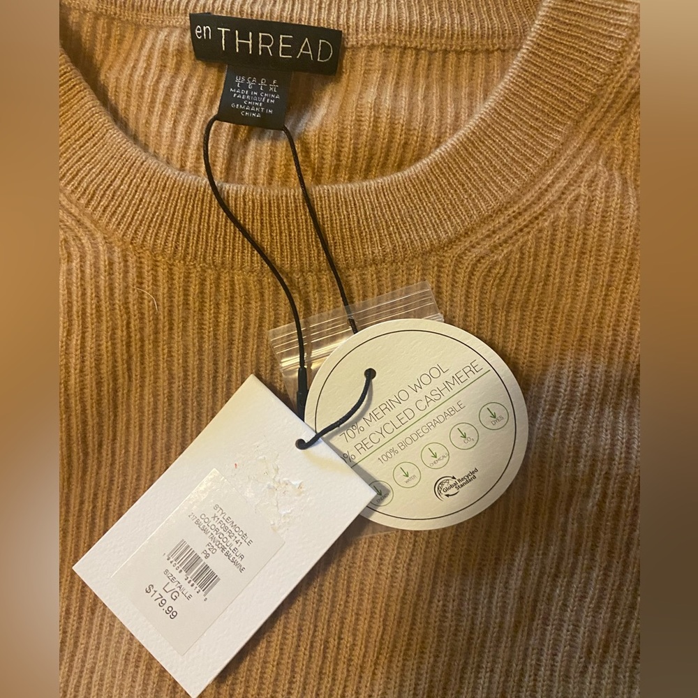 New with tags enTHREAD wool/cashmere sweater